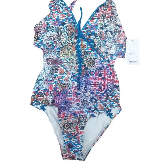 Ashley Graham Swimsuits For All Maillot AG Lcup EMBR One Piece Swimsuit - Picture 3 of 4